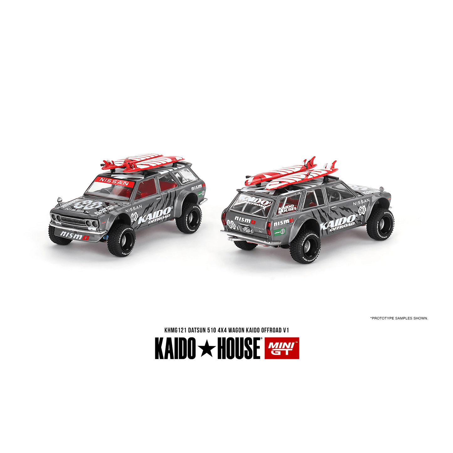 Kaido House Datsun KAIDO 510 Wagon 4x4 Kaido Offroad V1 Mini GT 1/64 - MGTKHMG121