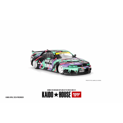 Kaido House Nissan Skyline GT - R R33 HKS V1 Mini GT 1/64 - KHMG129