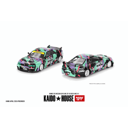 Kaido House Nissan Skyline GT - R R33 HKS V1 Mini GT 1/64 - KHMG129