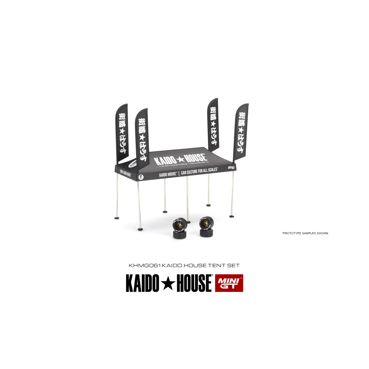 Kaido House Tent V1 with set of rims Mini GT 1/64 - MGTKHMG061