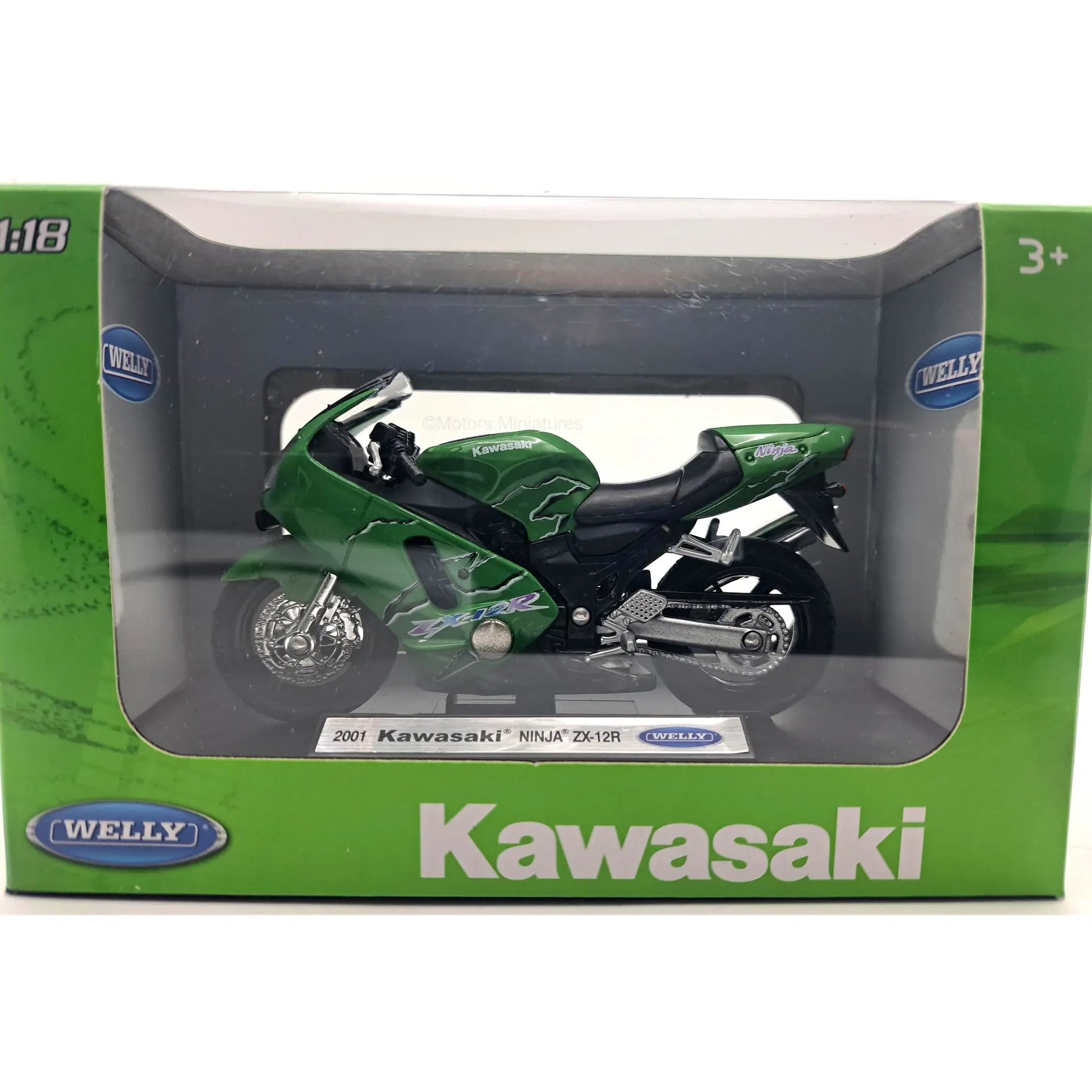 Kawasaki Ninja ZX-12R 2001 Welly 1/18 | Motors Miniatures