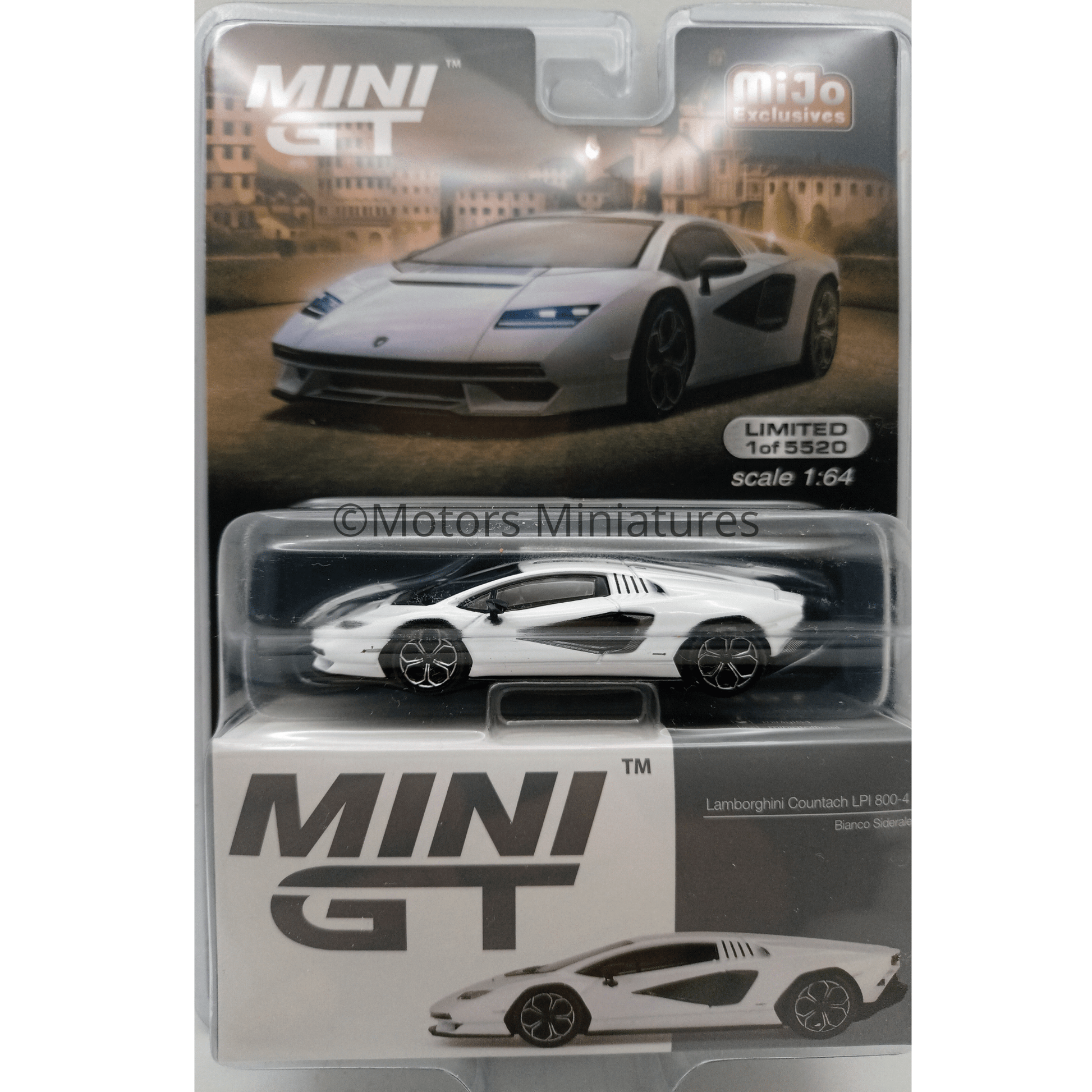 Lamborghini Countach LPI 800 - 4 LHD Bianco Siderale Mini GT 1/64 - MGT00567 - MJ