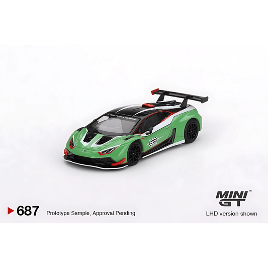 Lamborghini Huracan GT3 EVO2 Presentation LHD Mini GT 1/64 - MGT00687 - L