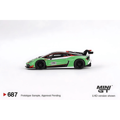 Lamborghini Huracan GT3 EVO2 Presentation LHD Mini GT 1/64 - MGT00687 - L