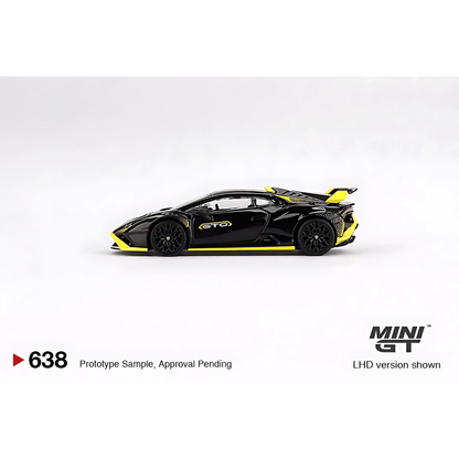 Lamborghini Huracan STO Nero Noctis LHD Mini GT 1/64 - MGT00638 - L