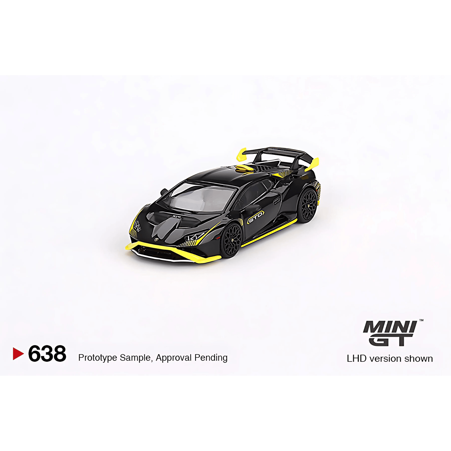 Lamborghini Huracan STO Nero Noctis LHD Mini GT 1/64 - MGT00638 - L