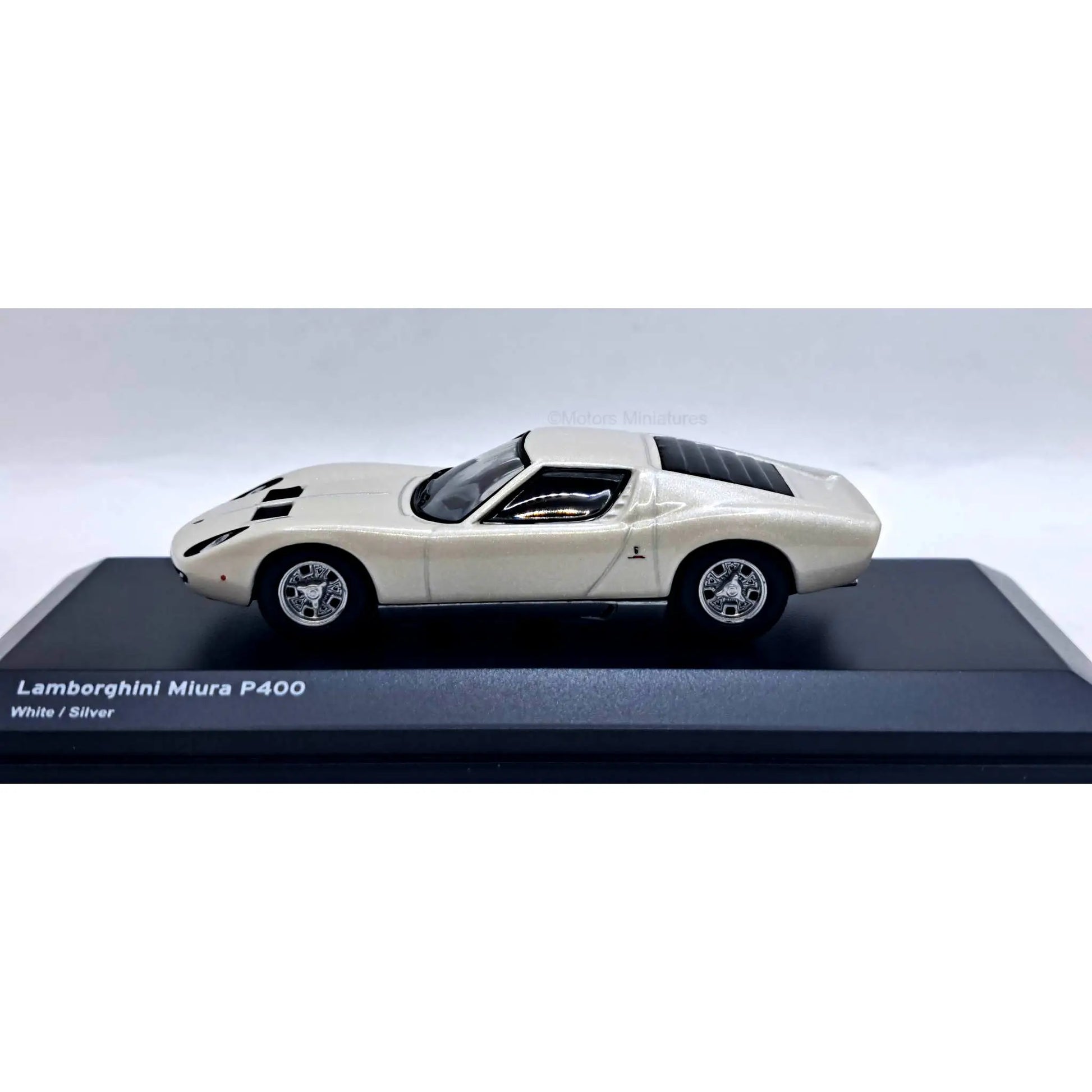Lamborghini Miura P400 blanc/argent Kyosho 1/64 | Motors Miniatures