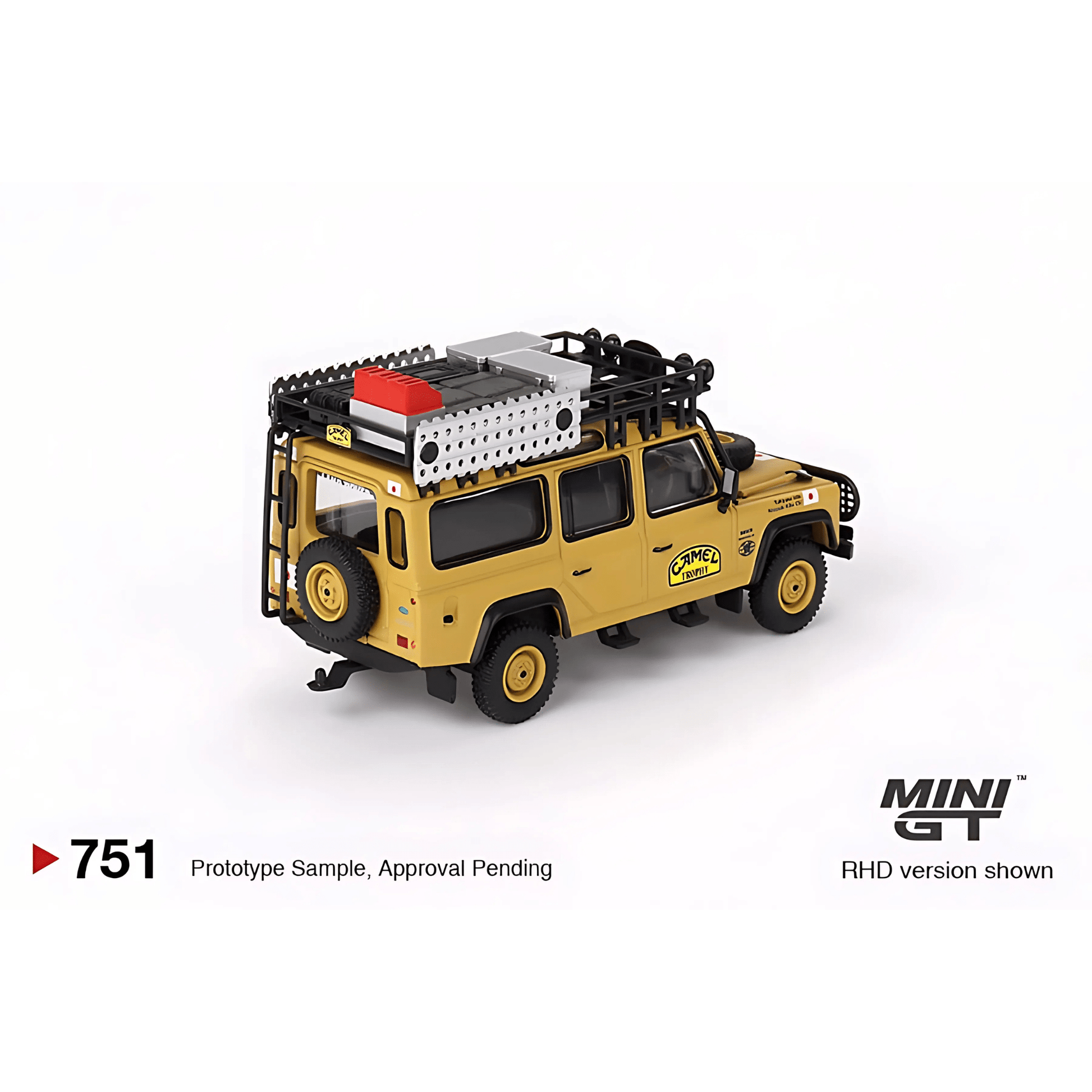 Land Rover Defender 110 1989 Camel Trophy Amazon Team Japan RHD Mini GT 1/64 - MGT00751 - R