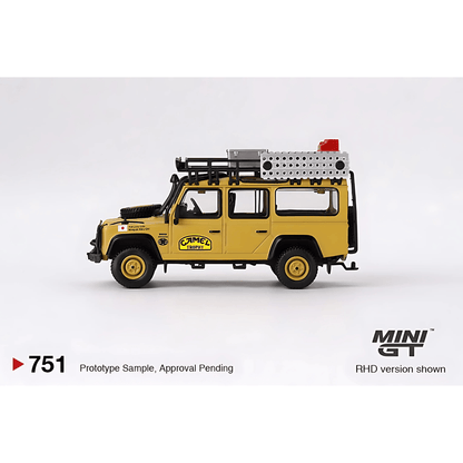 Land Rover Defender 110 1989 Camel Trophy Amazon Team Japan RHD Mini GT 1/64 - MGT00751 - R