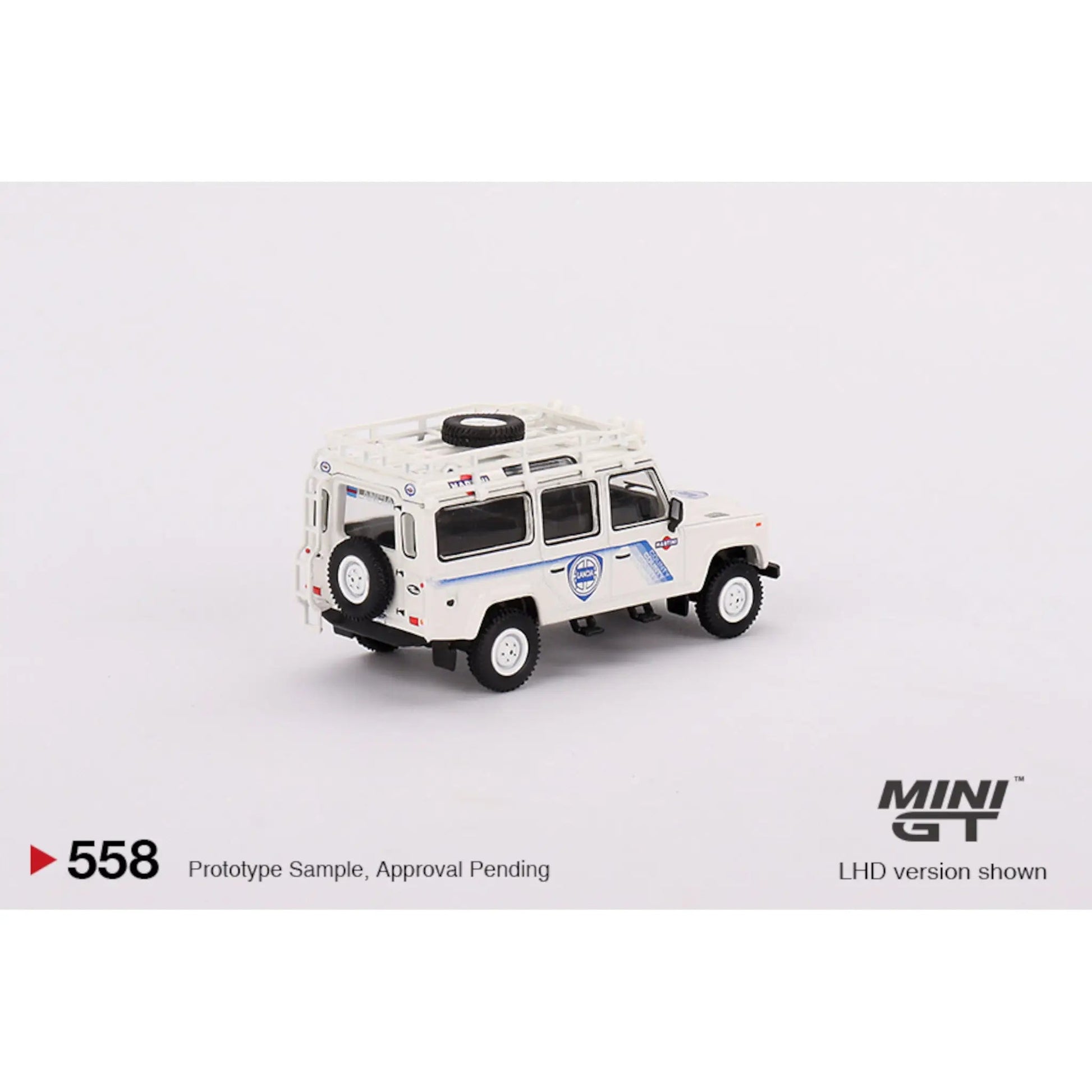 Land Rover Defender 110 1991 LHD Safari Rally Martini support vehicle Mini GT 1/64 - MGT00558lhd