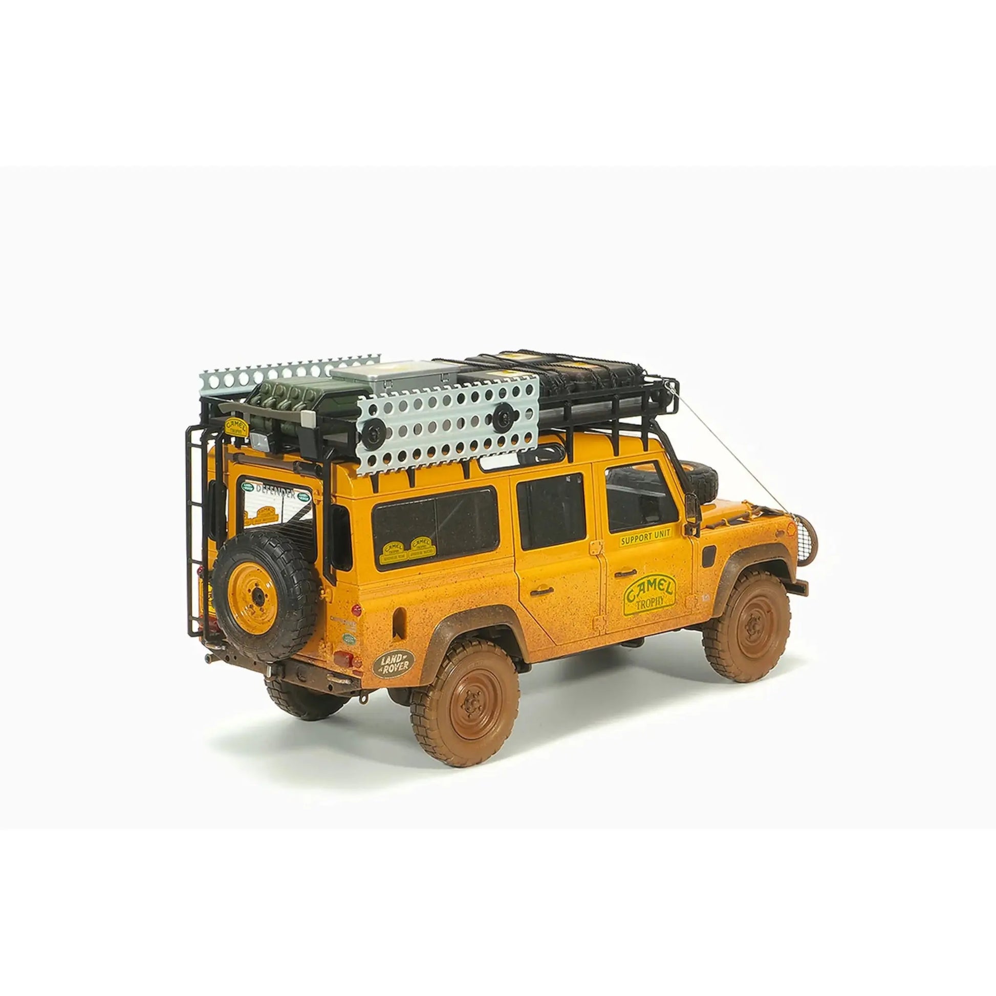 Land Rover Defender 110 Camel Trophy Dirty Version Almost Real 1/18 | Motors Miniatures