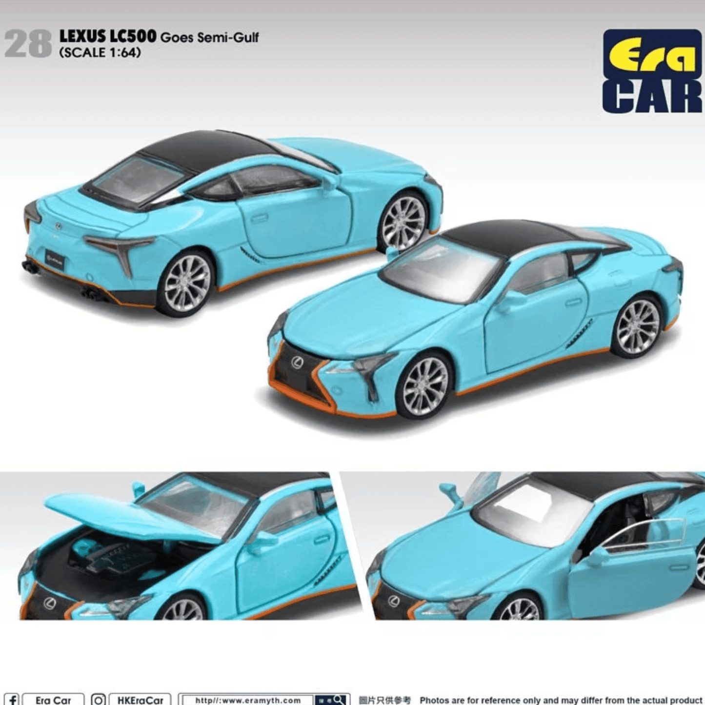 Lexus LC500 goes semi - gulf Era Car 1/64 - LS21LC2801