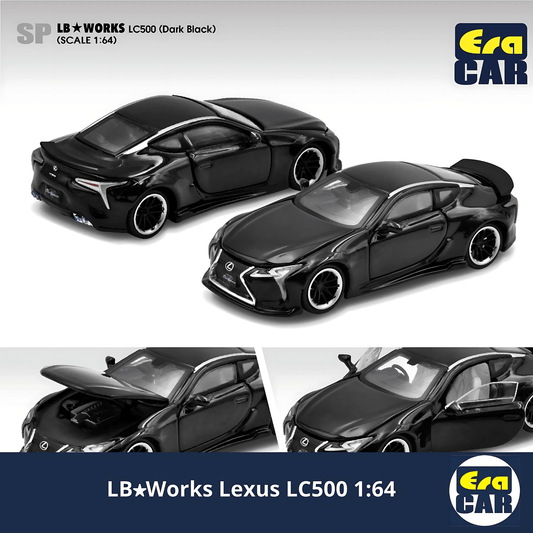 Lexus LC500 LB Works dark black Era Car 1/64 - LS21LC2501