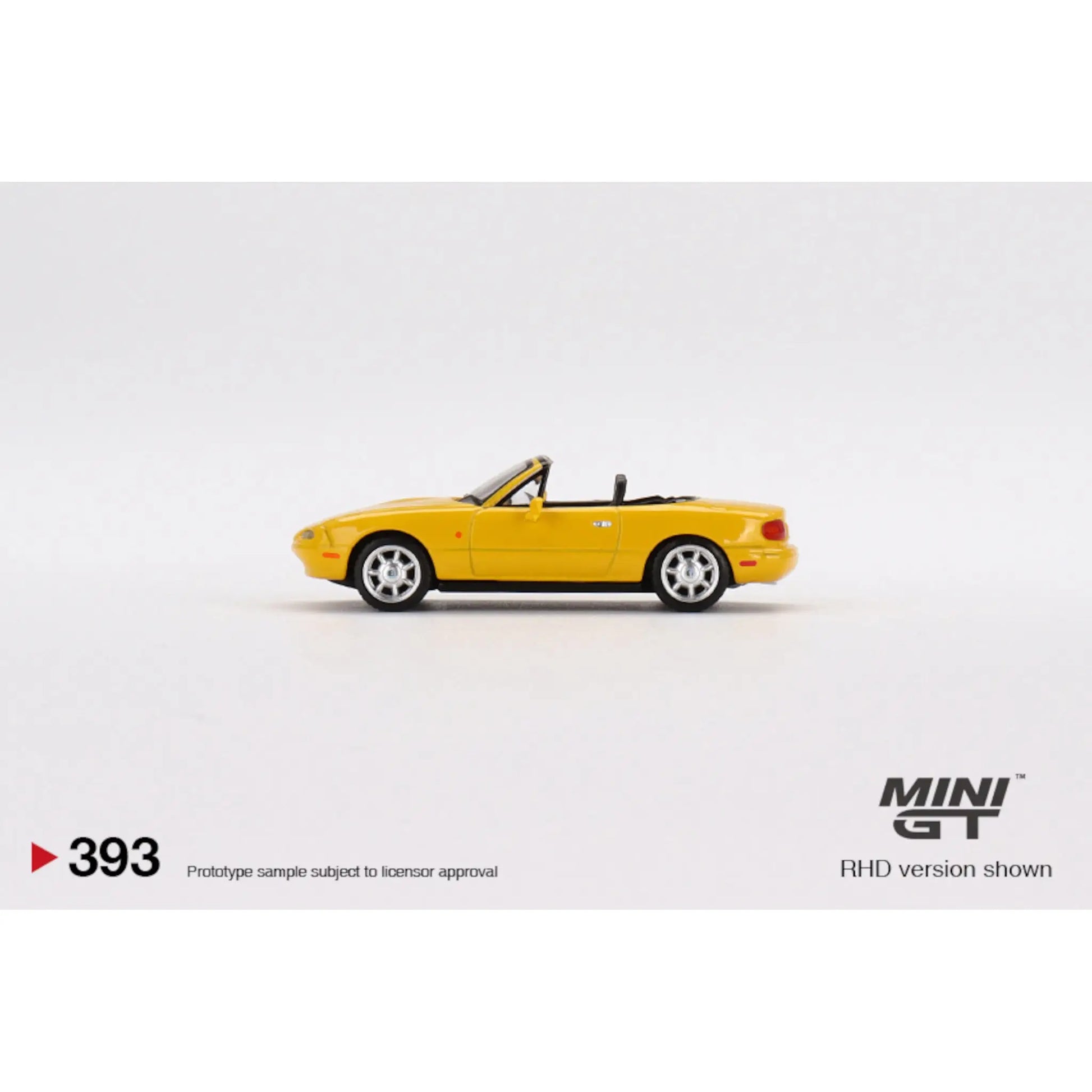 Mazda Eunos Roadster RHD Sunburst Yellow Mini GT 1/64 | Motors Miniatures