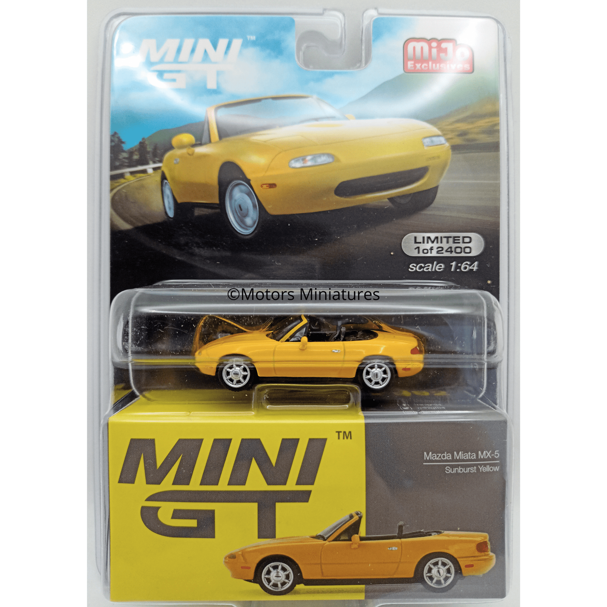 Mazda Miata MX - 5 LHD Sunburst Yellow Mini GT 1/64 - MGT00392 - l