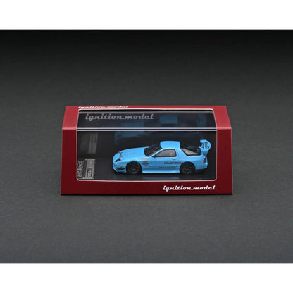 Mazda RX-7 FC3S RE Amemiya Bleu Clair Ignition Model 1/64 - IG2498