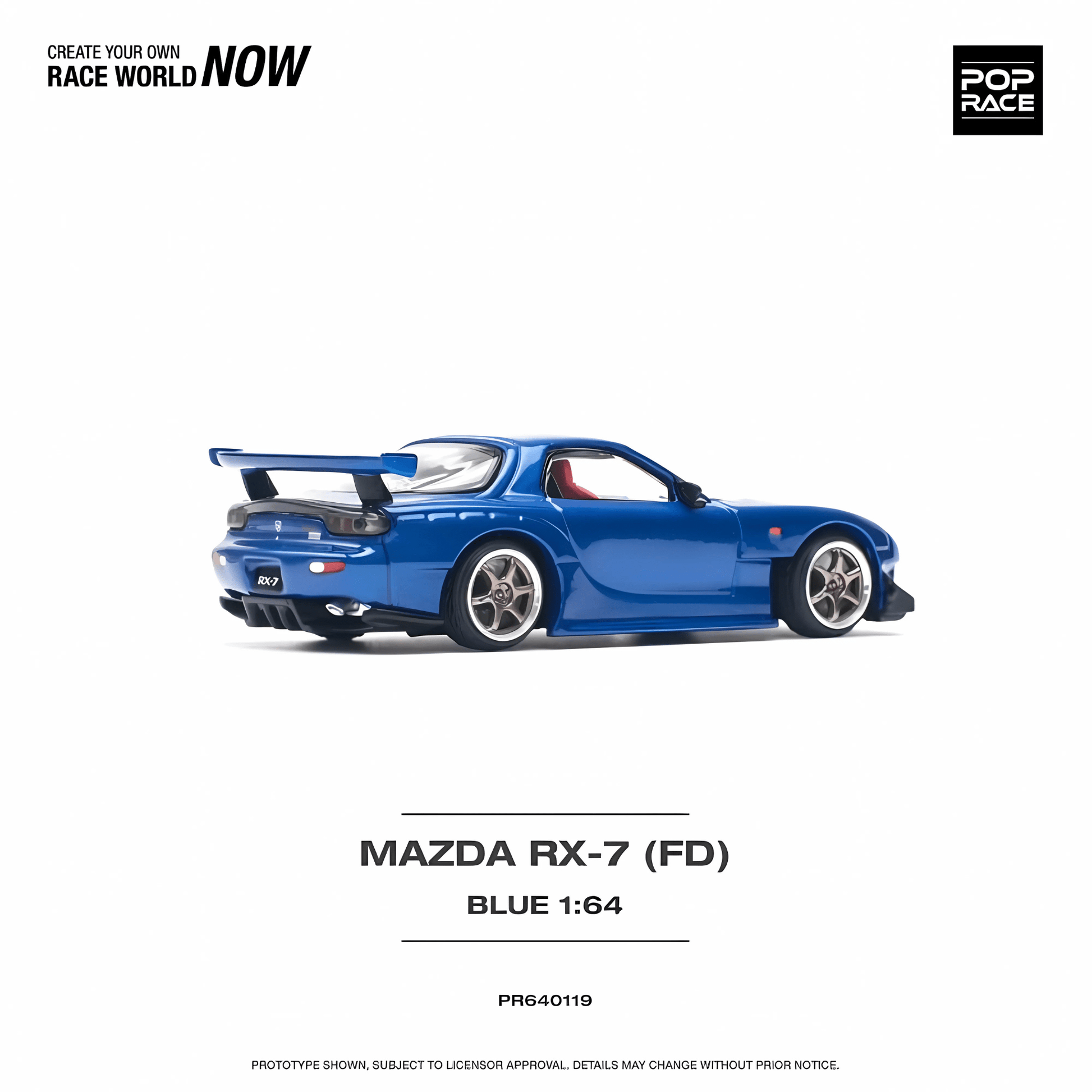 Mazda RX - 7 FD RE - AMEMIYA Widebody Pop Race 1/64 - PR640119