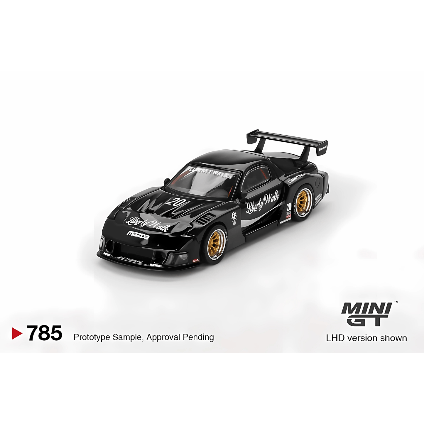 Mazda RX - 7 LB - Super Silhouette Liberty Walk Noir RHD Mini GT 1/64 - MGT00785 - R