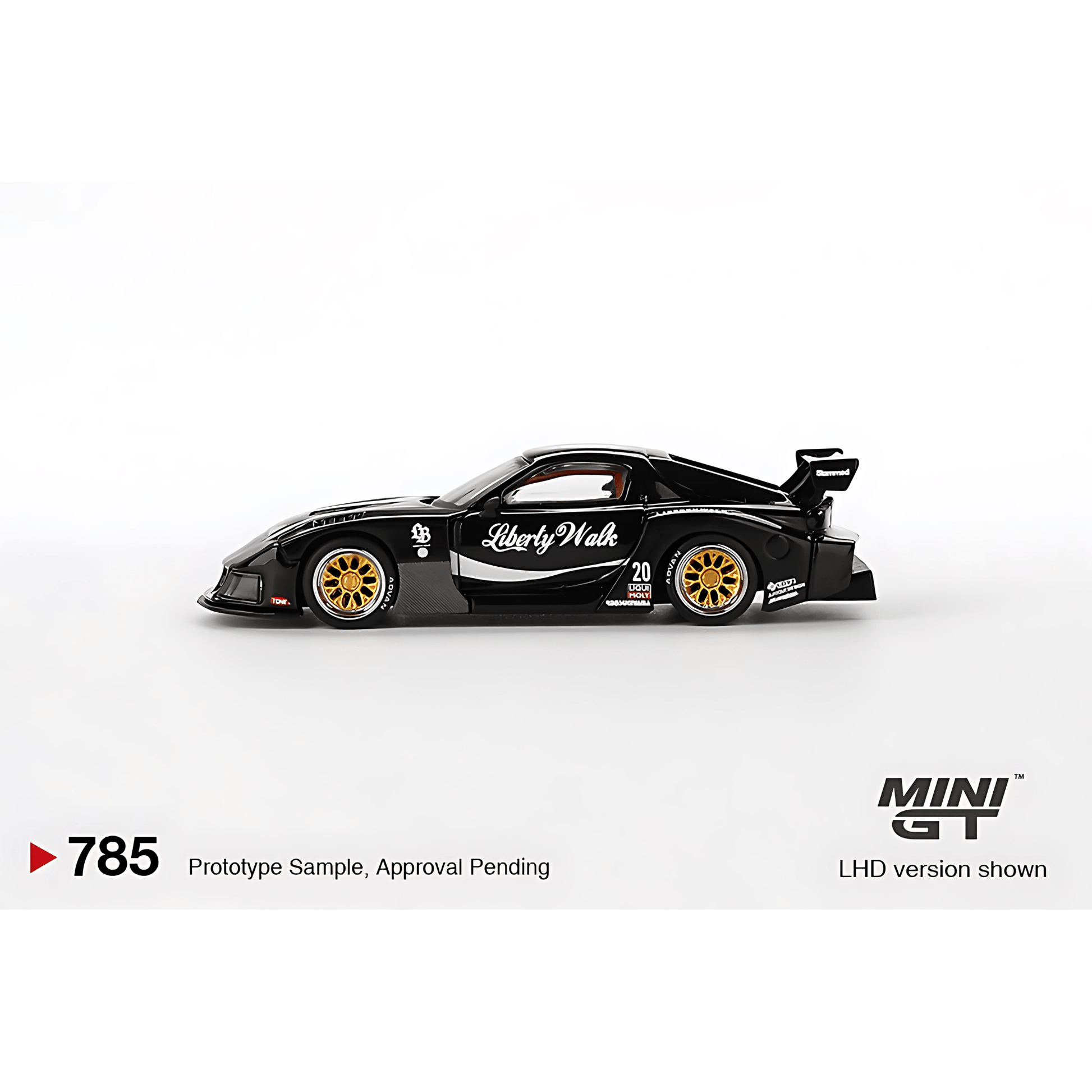 Mazda RX - 7 LB - Super Silhouette Liberty Walk Noir RHD Mini GT 1/64 - MGT00785 - R