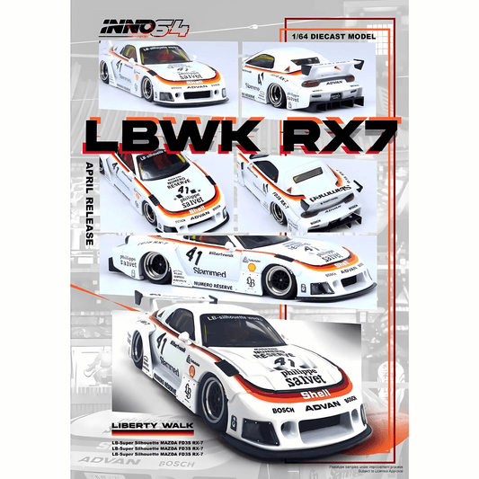 Mazda RX7 FD3S LB Super Silhouette Inno64 1/64 - IN64 - LBWK - RX7 - 02