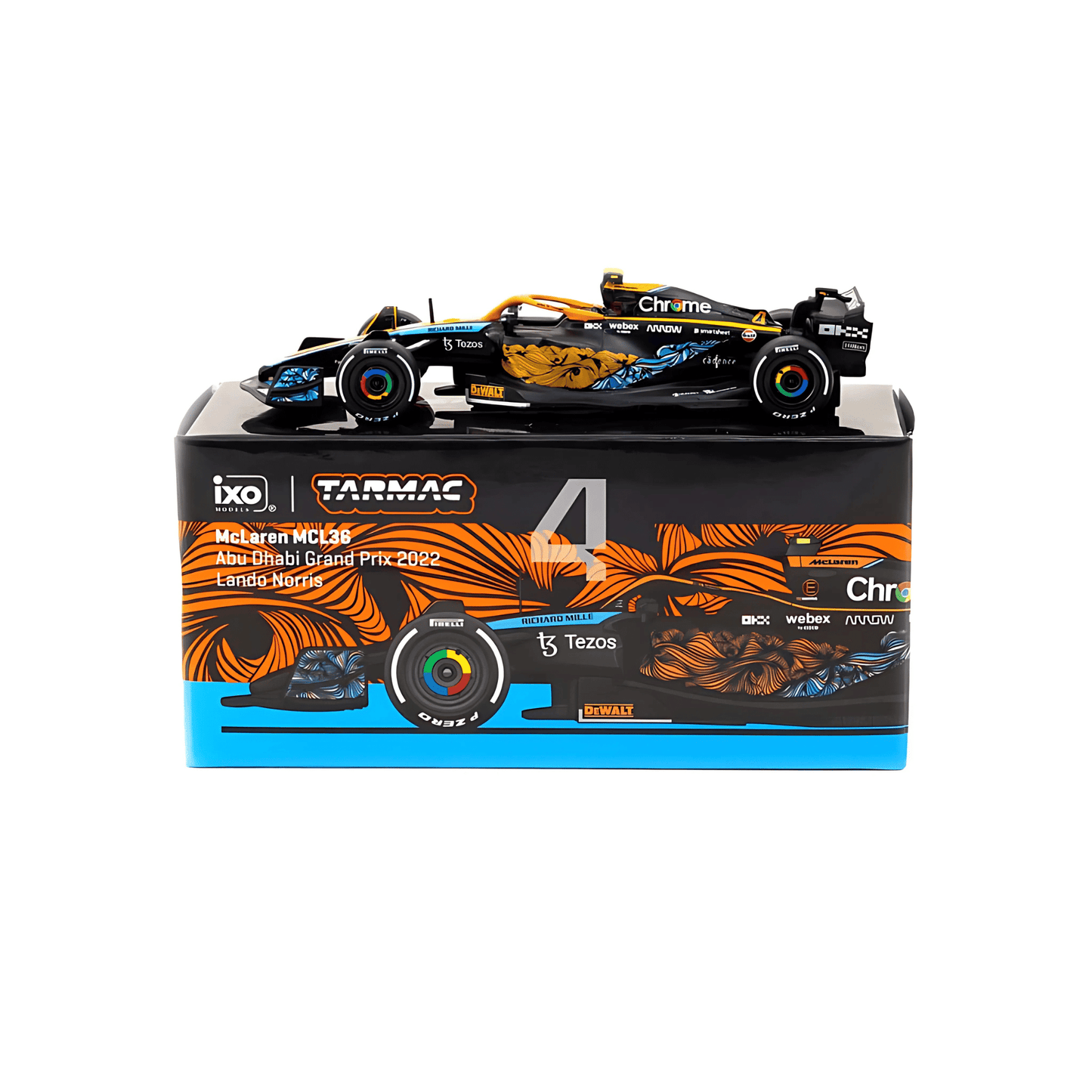 McLaren MCL36 #4 Lando Norris Abu Dhabi GP 2022 Tarmac Works & IXO Models 1/64 - T64G - F041 - LN3