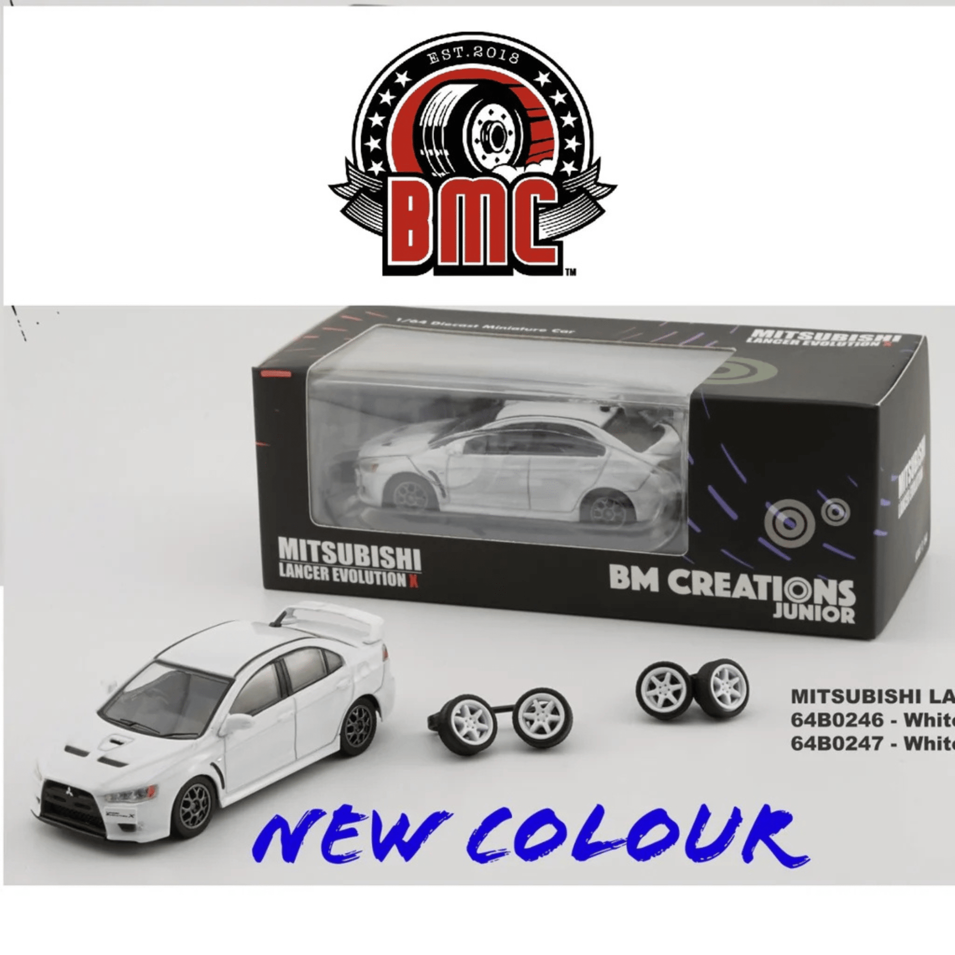 Mitsubishi Lancer Evo X LHD Blanc BM Creations 1/64 - 64B0247