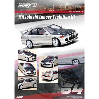 Mitsubishi Lancer Evolution III Inno64 1/64 - in64EVO3SIL