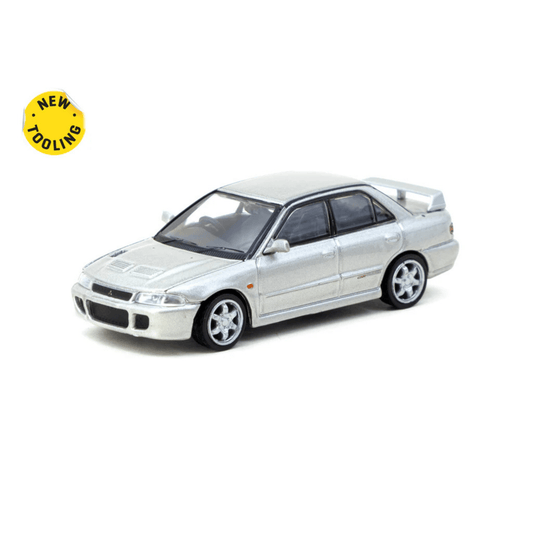 Mitsubishi Lancer GSR Evolution Argent Special Edition with Tarmac Cards Tarmac Works 1/64 - T64G - 048 - SL