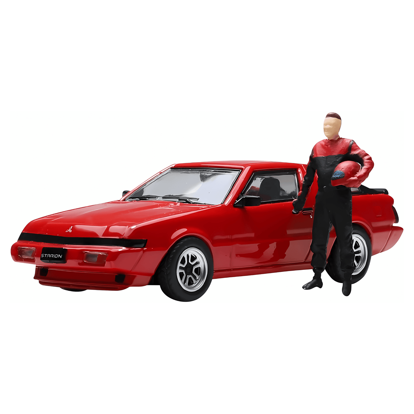 Mitsubishi Starion with Driver Figure Pop Race 1/64 - PR64 - STAR - RED