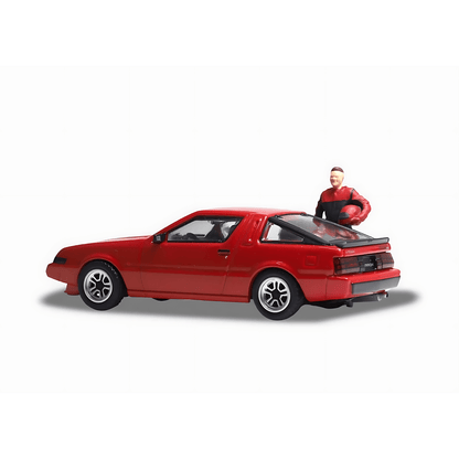 Mitsubishi Starion with Driver Figure Pop Race 1/64 - PR64 - STAR - RED