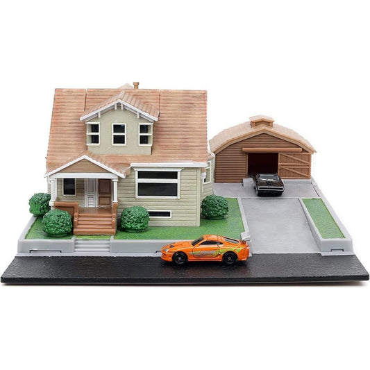 Nano Dom's House Display Diorama with 2 diecast nano vehicles Fast & Furious Jada - jada253203081