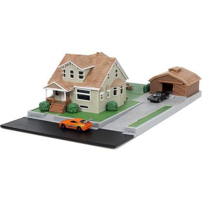 Nano Dom's House Display Diorama with 2 diecast nano vehicles Fast & Furious Jada - jada253203081