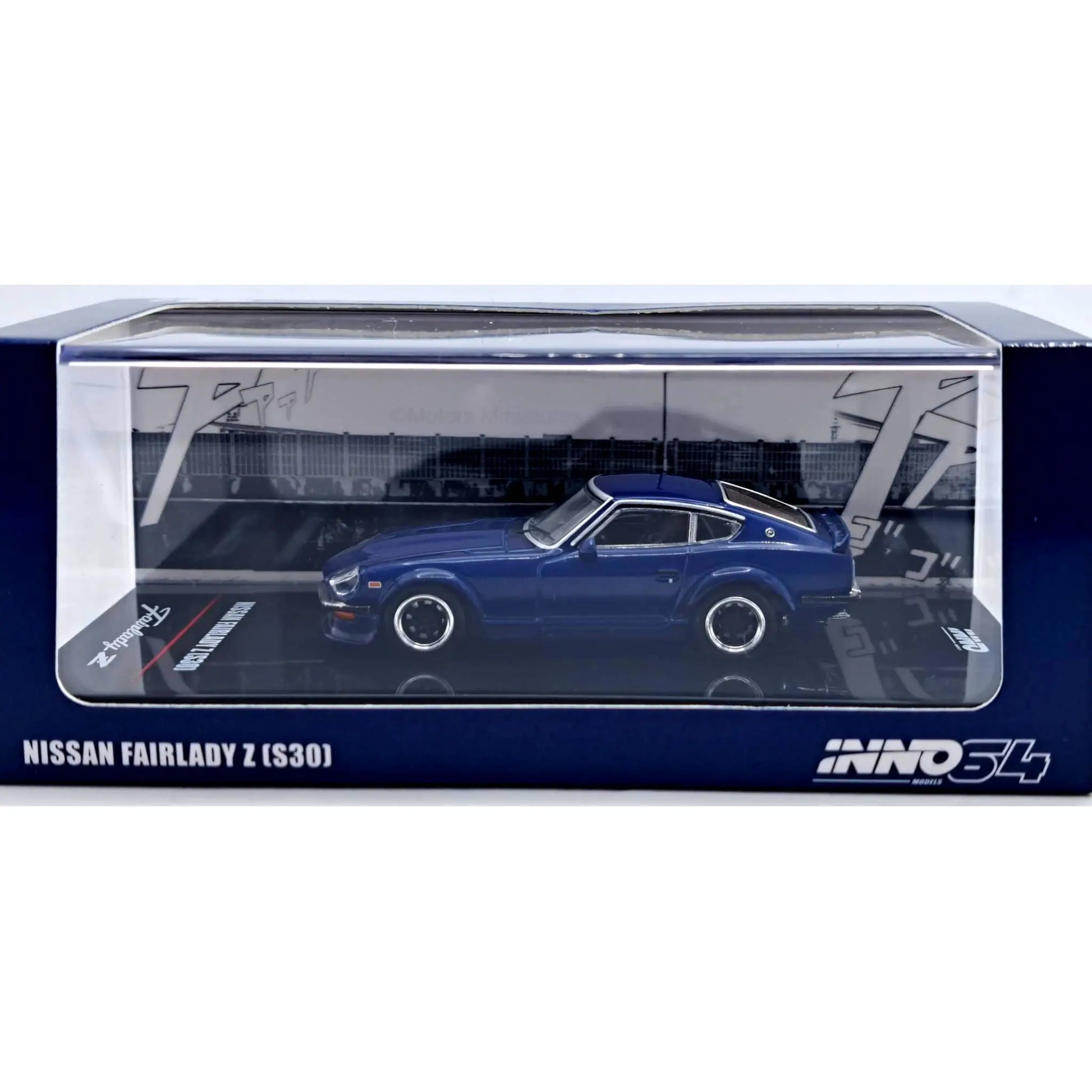 Nissan Fairlady Z S30 bleu foncé métallisé Inno64 1/64 | Motors Miniatures