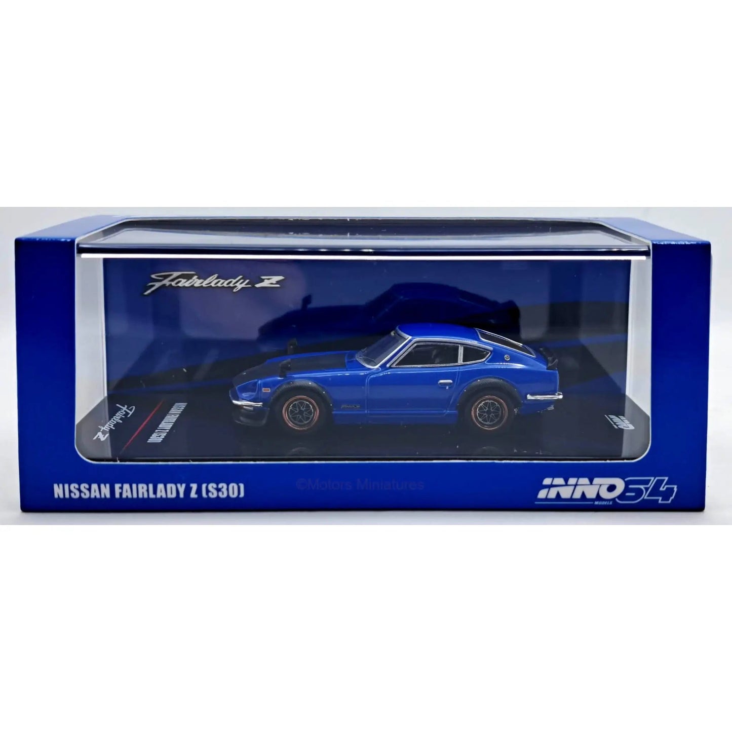 Nissan Fairlady Z S30 bleu/noir Inno64 1/64 - in64-240Z-BLU