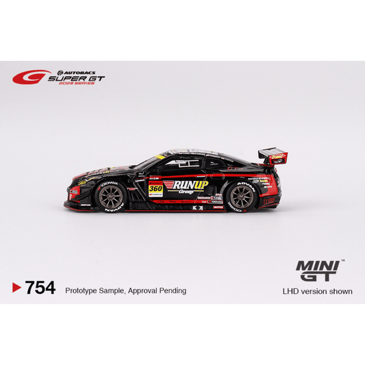 Nissan GT - R Nismo GT3 #360 "Runup Rivaux GT - R" Tomei Sports 2023 Super GT Series Mini GT 1/64 - MGT00754 - L