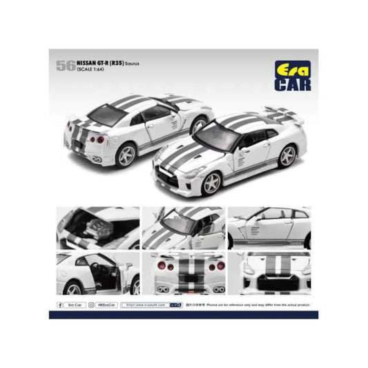 Nissan GT-R R35 Advan X Saurus blanc Era Car 1/64 | Motors Miniatures