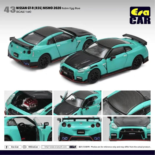 Nissan GT-R R35 Nismo 2020 robin egg blue Era Car 1/64 - Era20GTRRN43