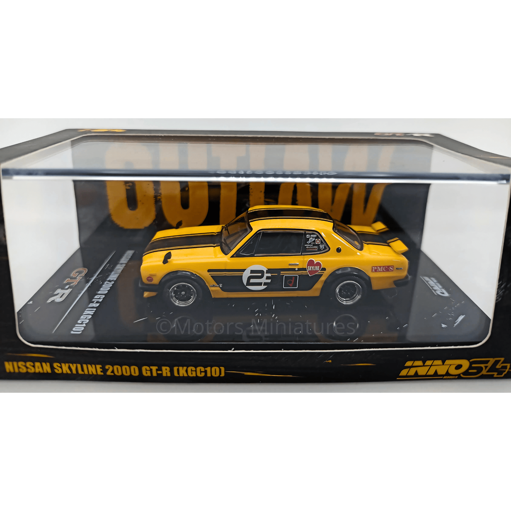 Nissan Skyline 2000 GT - R KPGC10 Outlaw Style Inno64 1/64 - IN64KPGC10YL23