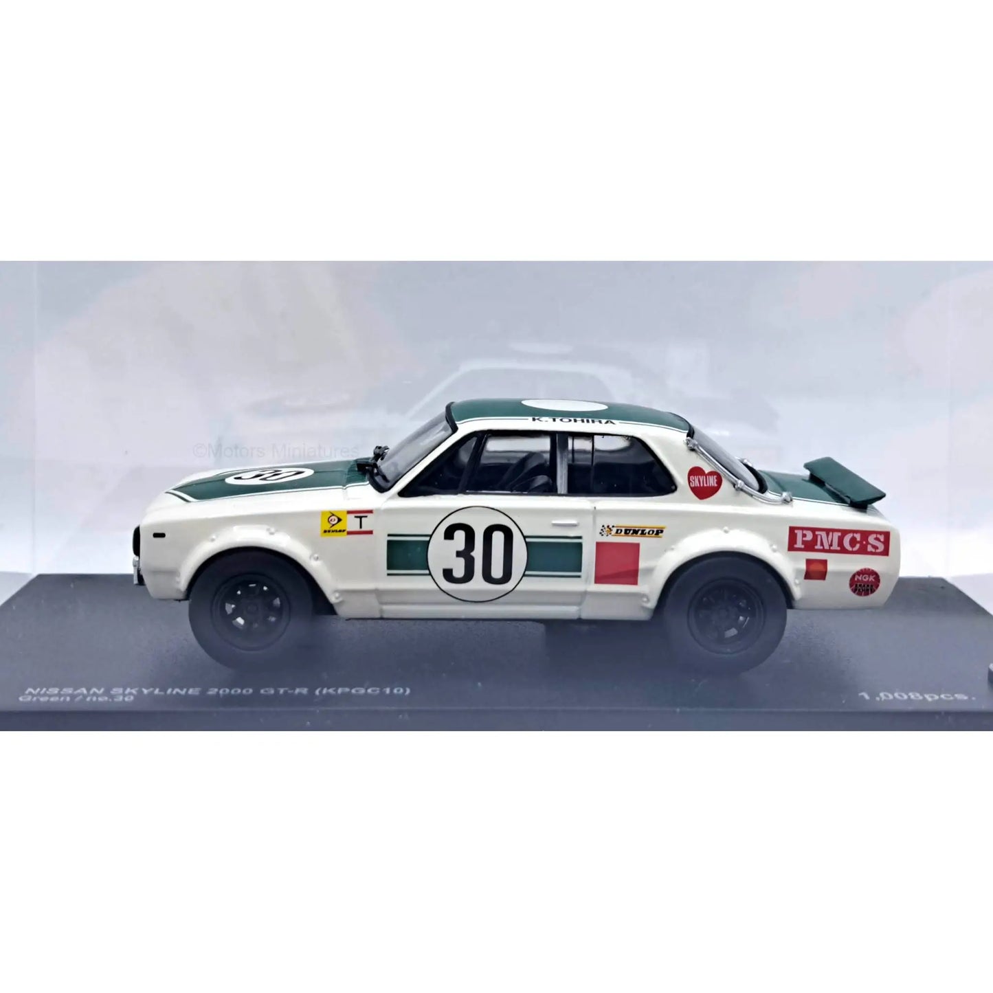 Nissan Skyline 2000 GT-R Racing KPGC10 #30 blanc/vert Kyosho 1/43 | Motors Miniatures