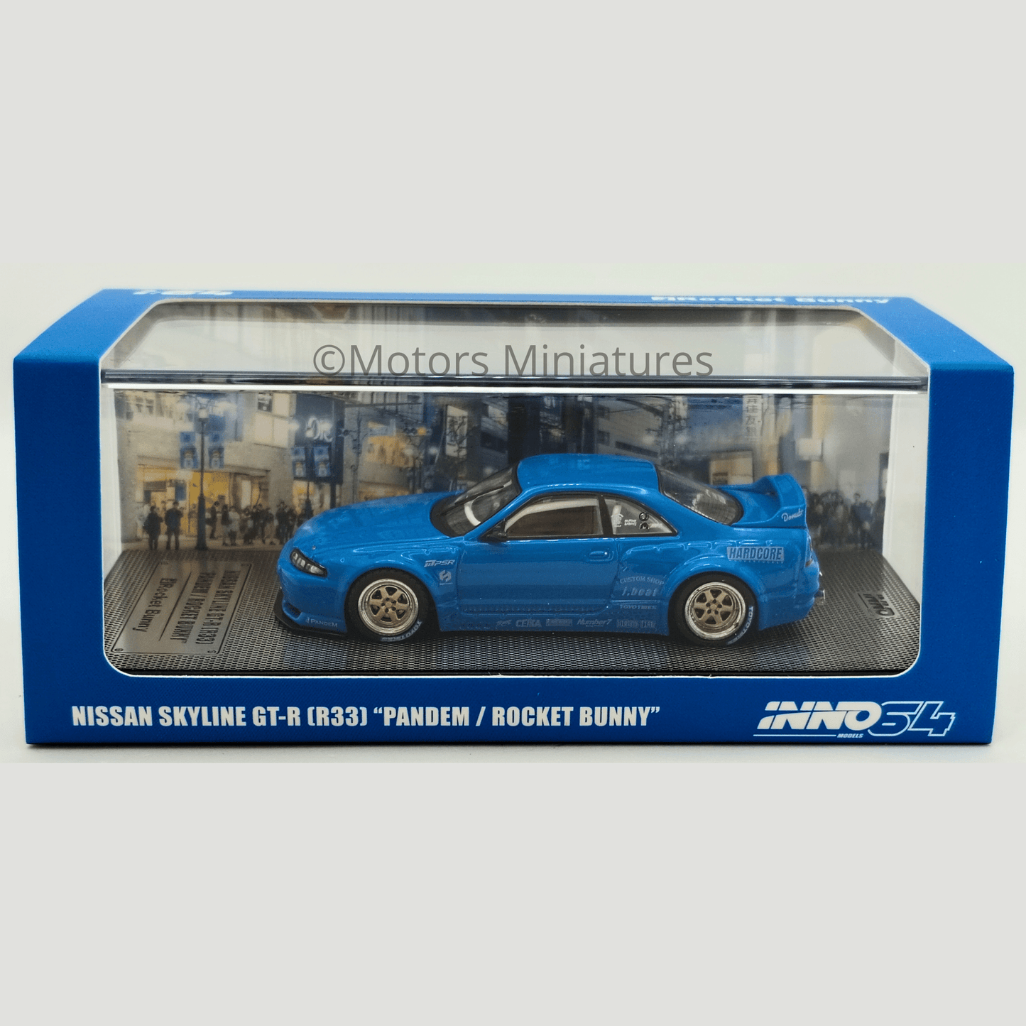 Nissan Skyline GT - R R33 Pandem Rocket Bunny bleu Inno64 1/64 - IN64 - R33P - BLU