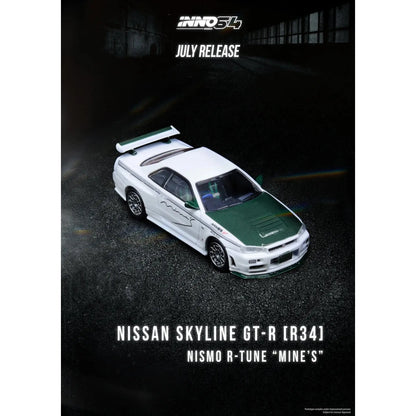 Nissan Skyline GT-R R34 Nismo R-Tune Mine's Inno64 1/64 | Motors Miniatures