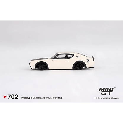 Nissan Skyline Kenmeri Liberty Walk Blanc RHD Mini GT 1/64 - MGT00702 - R