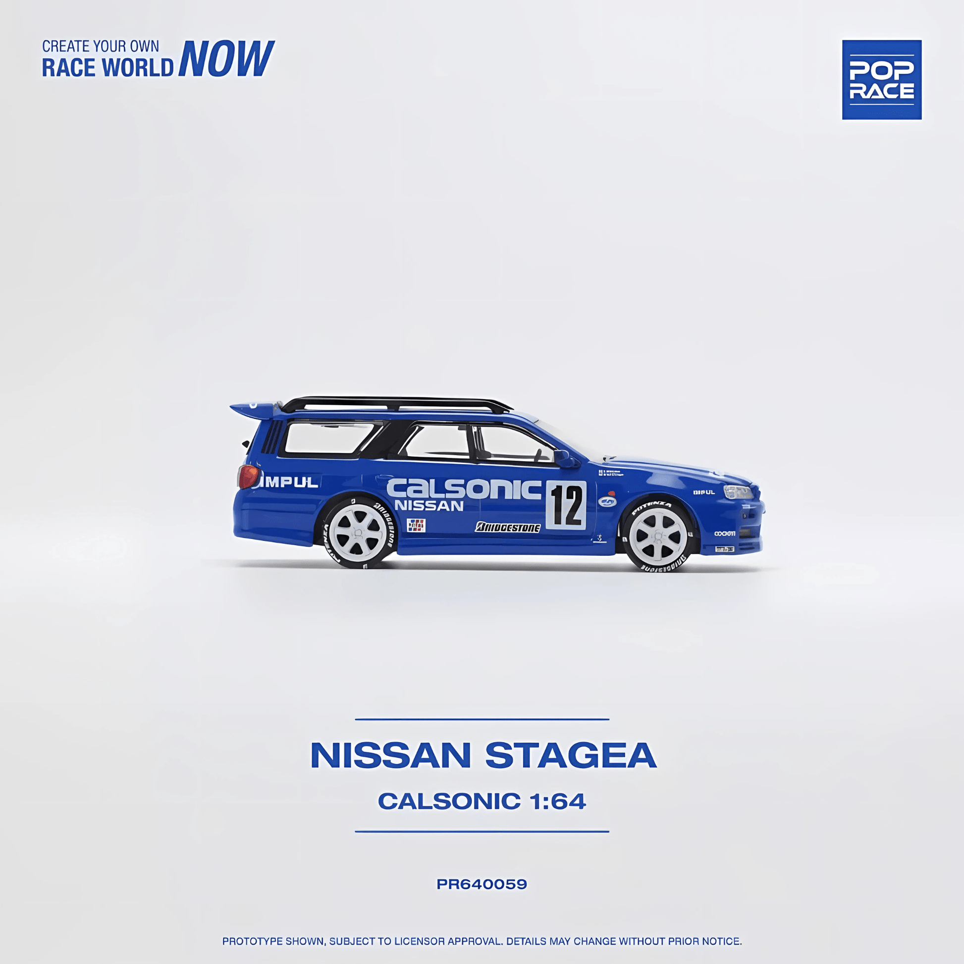 Nissan Stagea Calsonic Pop Race 1/64 - PR640059