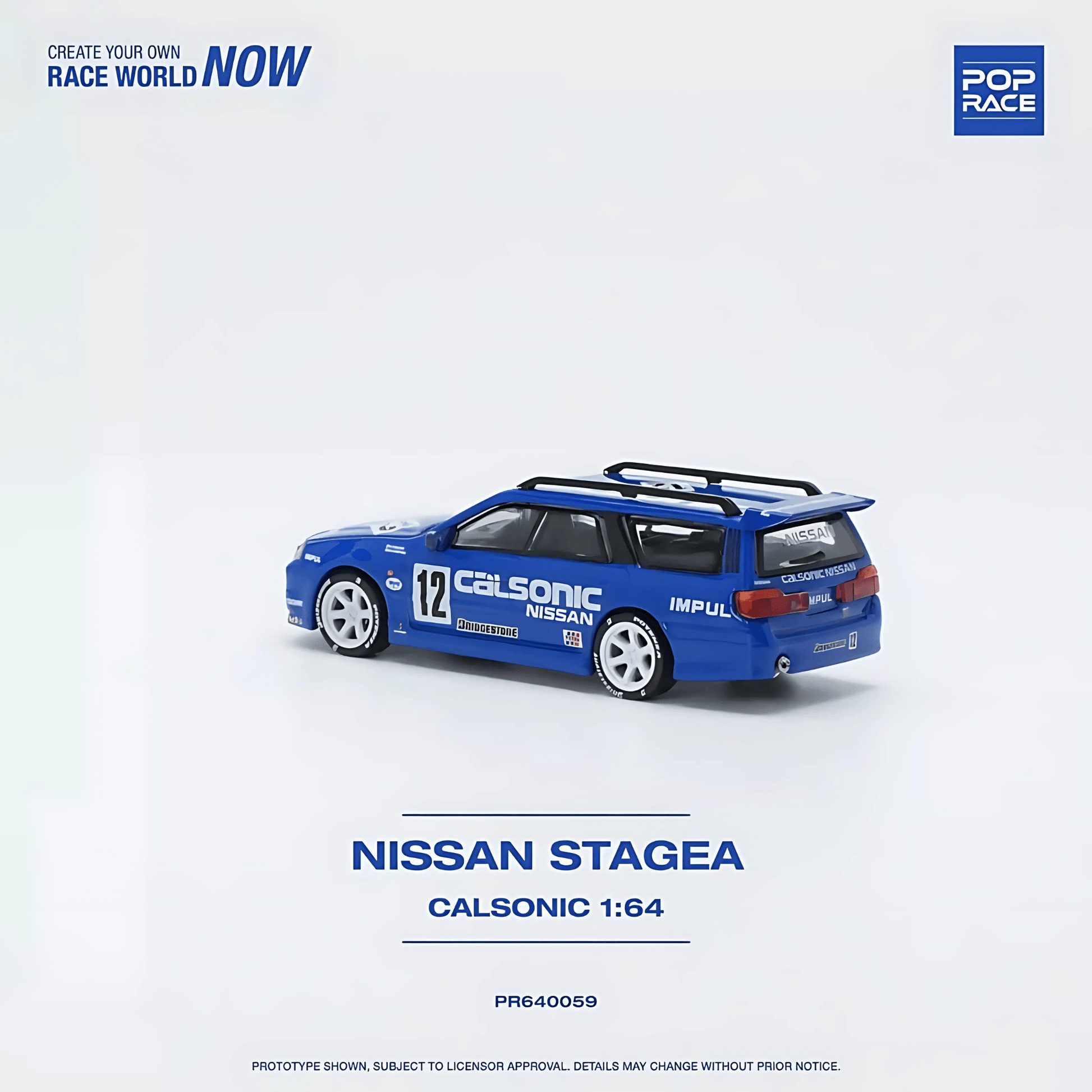 Nissan Stagea Calsonic Pop Race 1/64 - PR640059