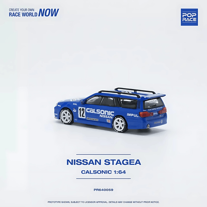 Nissan Stagea Calsonic Pop Race 1/64 - PR640059