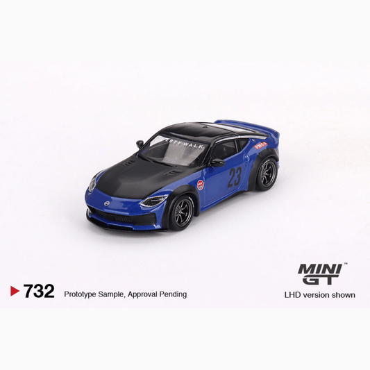 Nissan Z LB NATION WORKS Seiran Blue LHD Mini GT 1/64 - MGT00732 - L