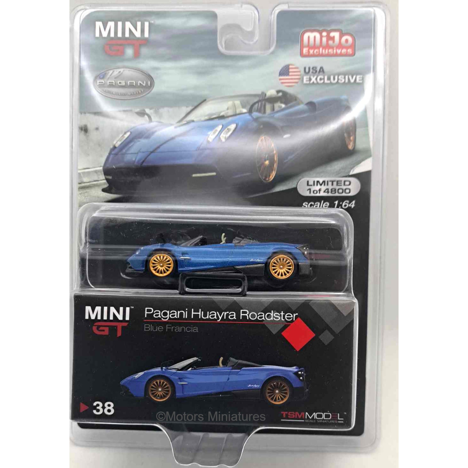 Pagani Huayra Roadster Blue Francia Mini GT 1/64 - MGT00038MJlhd
