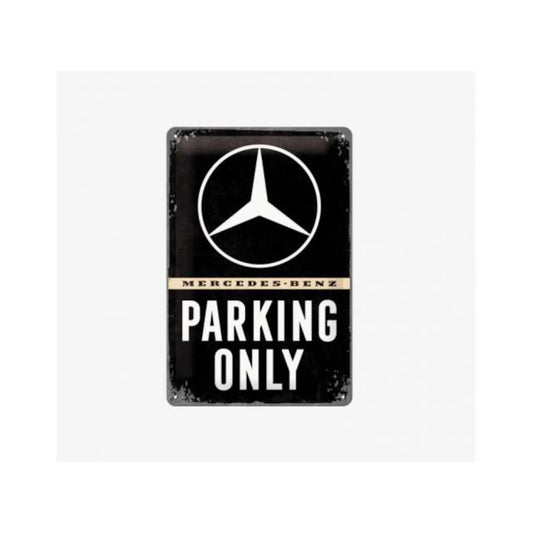 Plaque métal 3D Mercedes Parking Only Tac Signs - tacM3D22276
