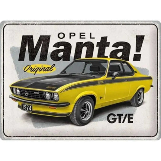Plaque métal 3D Opel Manta GT/E Tac Signs - tac3D23330