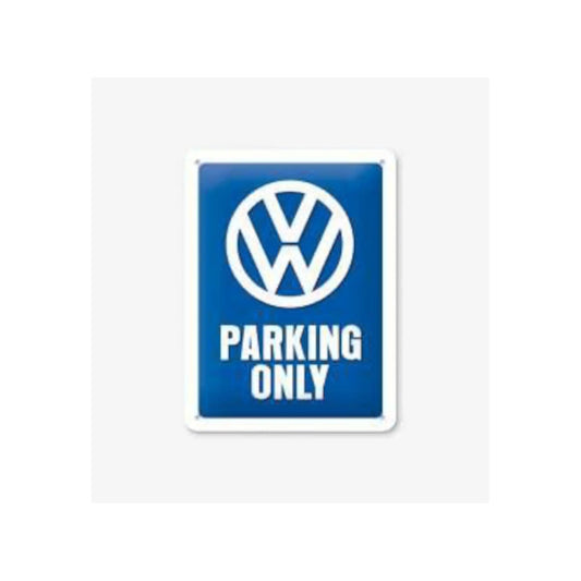Plaque métal 3D VW Parking Only Tac signs - tac3D23135